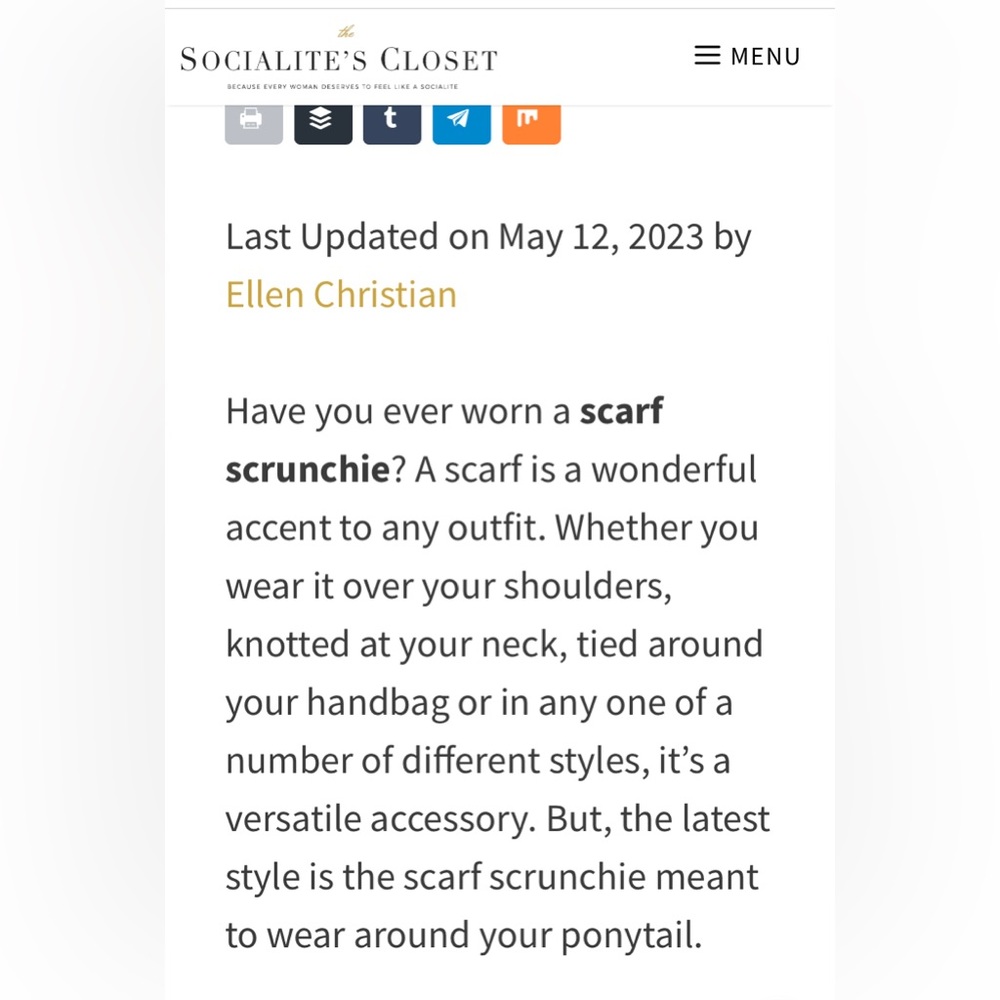Scarf tie scrunchie and knotted headband (2pcs) - Picture 12 of 12